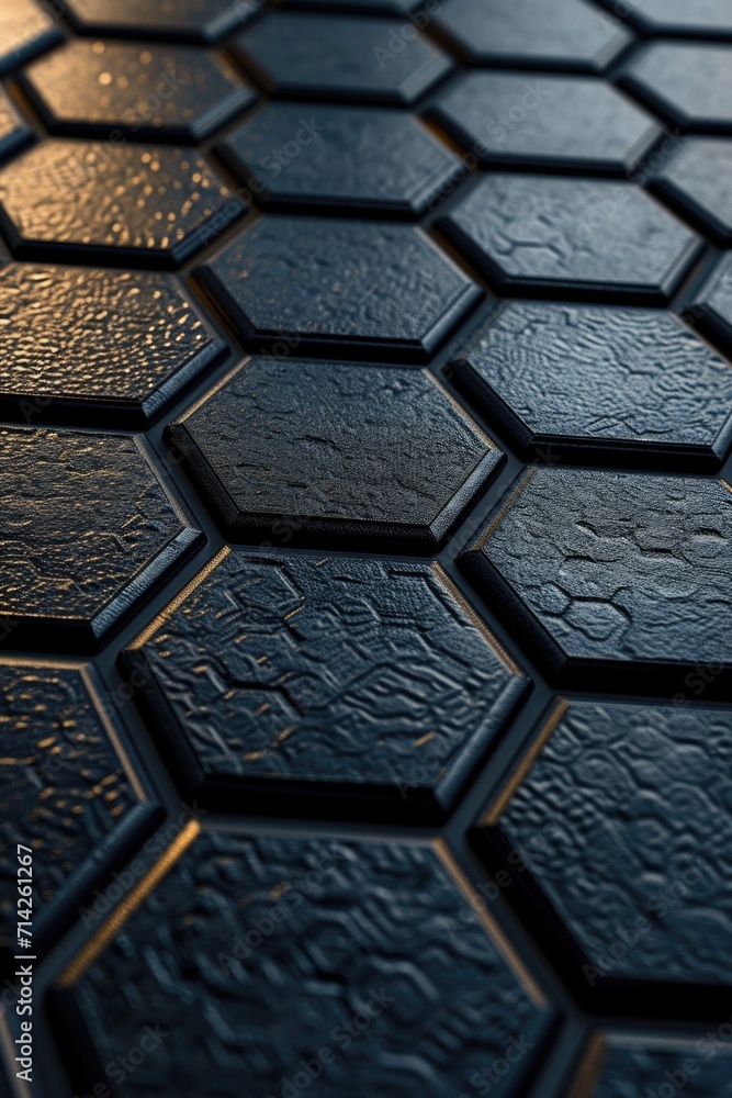 Aufkleber A detailed view of a hexagonal pattern. Perfect for use in graphic design and abstract art projects