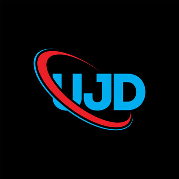 UJD logo. UJD letter. UJD letter logo design. Initials UJD logo linked with circle and uppercase monogram logo. UJD typography for technology, business and real estate brand.