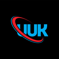 UUK logo. UUK letter. UUK letter logo design. Initials UUK logo linked with circle and uppercase monogram logo. UUK typography for technology, business and real estate brand. - obrazy, fototapety, plakaty
