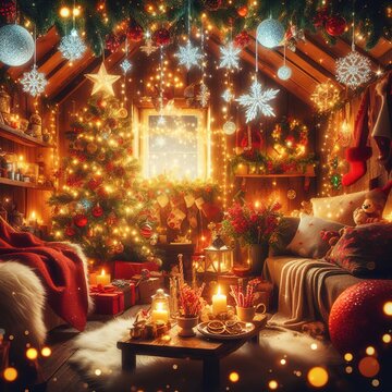 Magical Christmas Moments: Cozy Festive Scene
