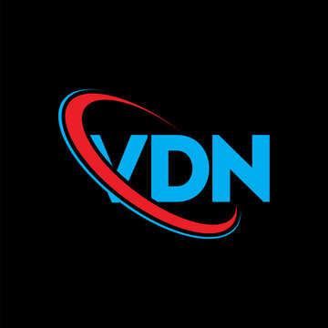 VDN logo. VDN letter. VDN letter logo design. Initials VDN logo linked with circle and uppercase monogram logo. VDN typography for technology, business and real estate brand.