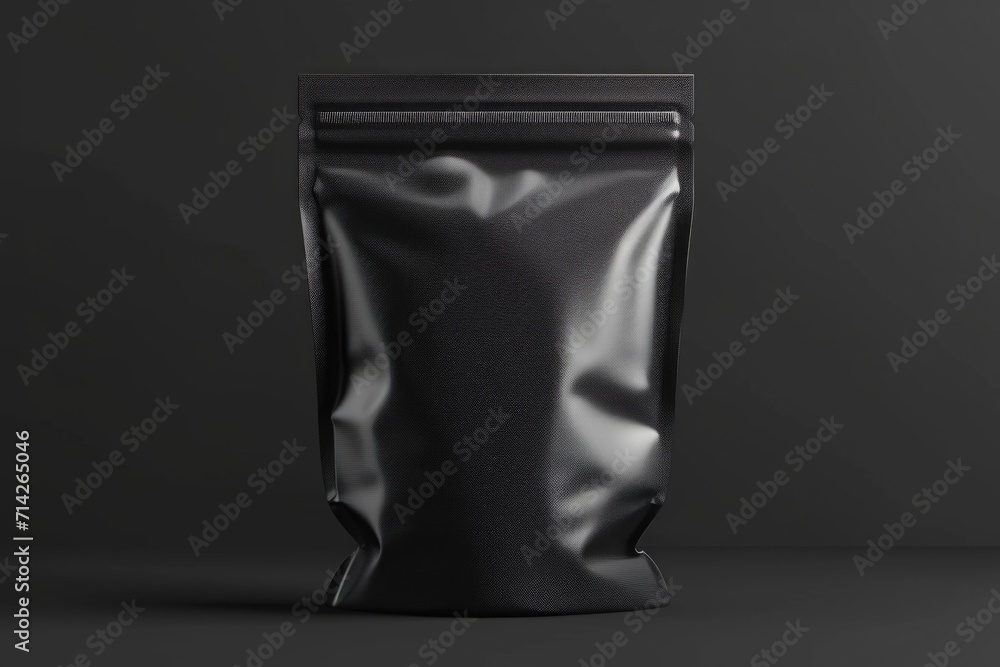 Aufkleber a black bag resting on a dark surface. this versatile image can be used to depict concepts such as m