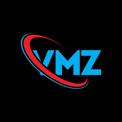 VMZ logo. VMZ letter. VMZ letter logo design. Initials VMZ logo linked with circle and uppercase monogram logo. VMZ typography for technology, business and real estate brand.