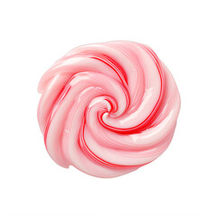 A pink and white lollipop candy on a transparent background png isolated