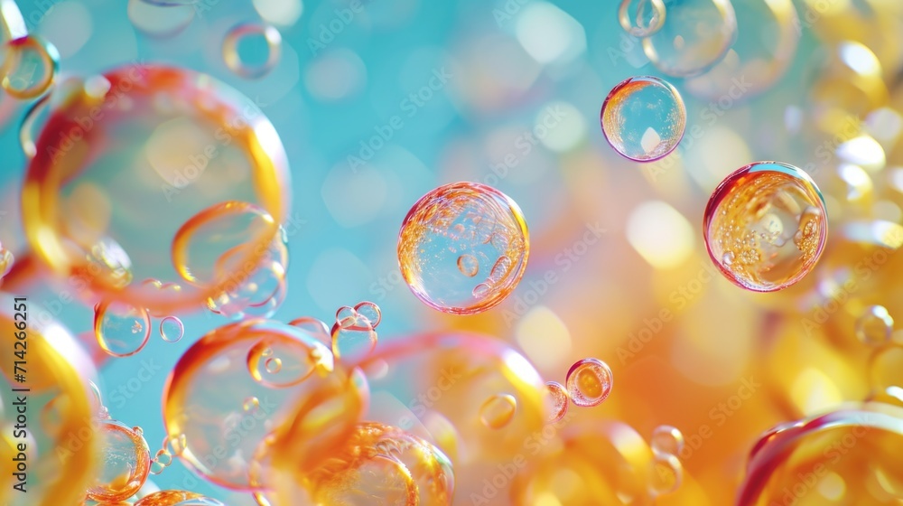 Aufkleber Colorful bubbles floating in the air. Perfect for adding a touch of joy and playfulness to your designs