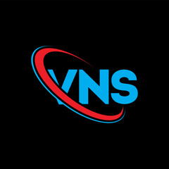 Fototapeta na wymiar VNS logo. VNS letter. VNS letter logo design. Initials VNS logo linked with circle and uppercase monogram logo. VNS typography for technology, business and real estate brand.