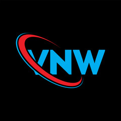 VNW logo. VNW letter. VNW letter logo design. Initials VNW logo linked with circle and uppercase monogram logo. VNW typography for technology, business and real estate brand.