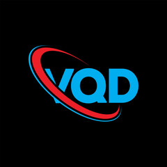 VQD logo. VQD letter. VQD letter logo design. Initials VQD logo linked with circle and uppercase monogram logo. VQD typography for technology, business and real estate brand.