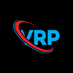 VRP logo. VRP letter. VRP letter logo design. Initials VRP logo linked with circle and uppercase monogram logo. VRP typography for technology, business and real estate brand.