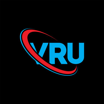 VRU logo. VRU letter. VRU letter logo design. Initials VRU logo linked with circle and uppercase monogram logo. VRU typography for technology, business and real estate brand.