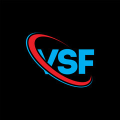 VSF logo. VSF letter. VSF letter logo design. Initials VSF logo linked with circle and uppercase monogram logo. VSF typography for technology, business and real estate brand.