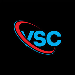 VSC logo. VSC letter. VSC letter logo design. Initials VSC logo linked with circle and uppercase monogram logo. VSC typography for technology, business and real estate brand.