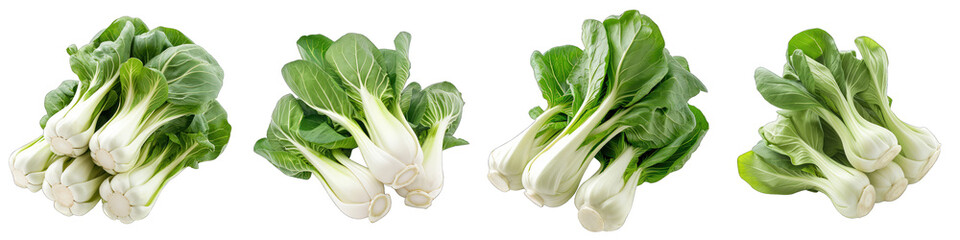 Bok choy Pak choi Vegetables Pile Of Heap Of Piled Up Together Hyperrealistic Highly Detailed Isolated On Transparent Background Png File - obrazy, fototapety, plakaty