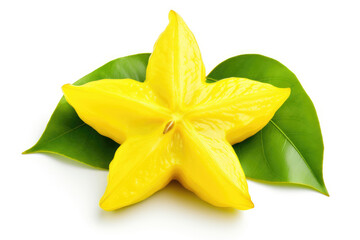 Star fruit, isolated white background