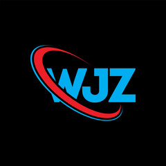WJZ logo. WJZ letter. WJZ letter logo design. Initials WJZ logo linked with circle and uppercase monogram logo. WJZ typography for technology, business and real estate brand.