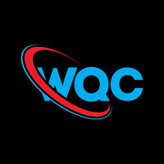 WQC logo. WQC letter. WQC letter logo design. Initials WQC logo linked with circle and uppercase monogram logo. WQC typography for technology, business and real estate brand.