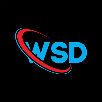 WSD logo. WSD letter. WSD letter logo design. Initials WSD logo linked with circle and uppercase monogram logo. WSD typography for technology, business and real estate brand.