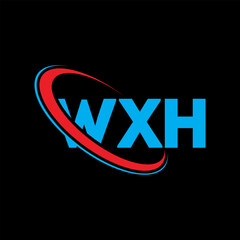 WXH logo. WXH letter. WXH letter logo design. Initials WXH logo linked with circle and uppercase monogram logo. WXH typography for technology, business and real estate brand.