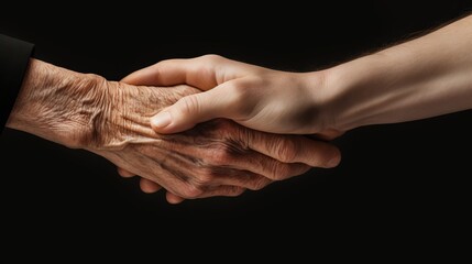 Caring Hands: Assisting the Elderly AI Generated - obrazy, fototapety, plakaty