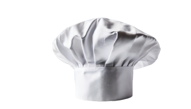 Chef hat isolated on transparent background.