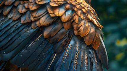 a close up of a large bird's feathers - Powered by Adobe