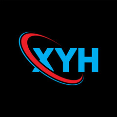 XYH logo. XYH letter. XYH letter logo design. Initials XYH logo linked with circle and uppercase monogram logo. XYH typography for technology, business and real estate brand.