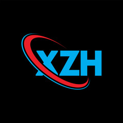 Fototapeta na wymiar XZH logo. XZH letter. XZH letter logo design. Initials XZH logo linked with circle and uppercase monogram logo. XZH typography for technology, business and real estate brand.