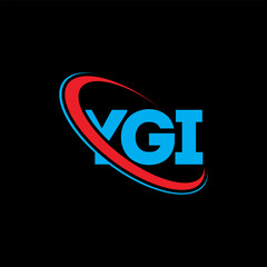 YGI logo. YGI letter. YGI letter logo design. Initials YGI logo linked with circle and uppercase monogram logo. YGI typography for technology, business and real estate brand.