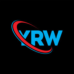 YRW logo. YRW letter. YRW letter logo design. Initials YRW logo linked with circle and uppercase monogram logo. YRW typography for technology, business and real estate brand.