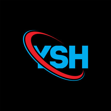 YSH logo. YSH letter. YSH letter logo design. Initials YSH logo linked with circle and uppercase monogram logo. YSH typography for technology, business and real estate brand.