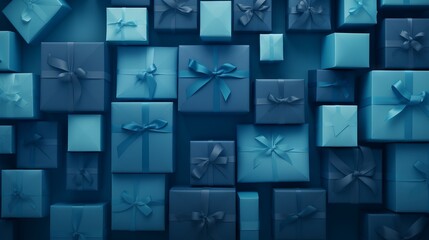 Blue Present Paper Texture Background AI Generated