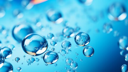 Colorful Water Bubbles Macro Background AI Generated