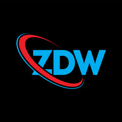 ZDW logo. ZDW letter. ZDW letter logo design. Initials ZDW logo linked with circle and uppercase monogram logo. ZDW typography for technology, business and real estate brand.