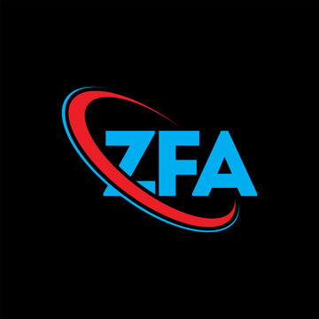 ZFA logo. ZFA letter. ZFA letter logo design. Initials ZFA logo linked with circle and uppercase monogram logo. ZFA typography for technology, business and real estate brand.