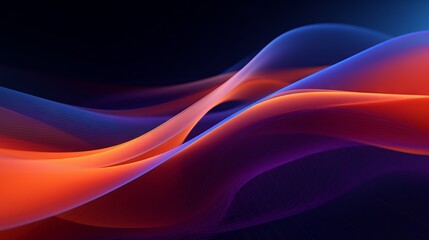 Abstract Wave Line Effect for Background and Wallpaper AI Generated