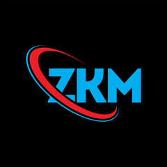 ZKM logo. ZKM letter. ZKM letter logo design. Initials ZKM logo linked with circle and uppercase monogram logo. ZKM typography for technology, business and real estate brand.