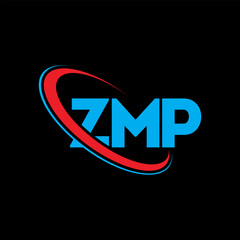 ZMP logo. ZMP letter. ZMP letter logo design. Initials ZMP logo linked with circle and uppercase monogram logo. ZMP typography for technology, business and real estate brand.