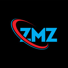 ZMZ logo. ZMZ letter. ZMZ letter logo design. Initials ZMZ logo linked with circle and uppercase monogram logo. ZMZ typography for technology, business and real estate brand.