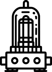 Electron tube line icon. linear style sign for mobile concept and web sign, symbol, vector, art