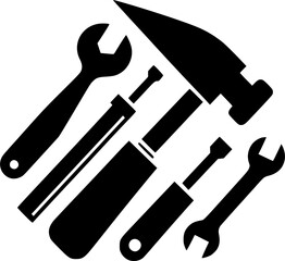 Work tool line icons set. linear style symbols collection, outline sign, symbol, vector, art