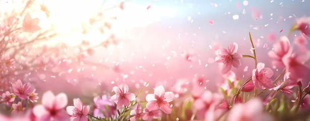Beautiful floral spring abstract nature background.