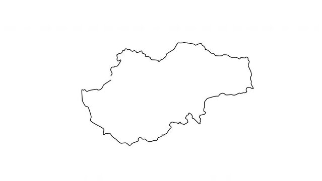 animated sketch map of Jambi province in Indonesia
