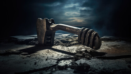 Symbolic worker tool dark ambiance surreal photo