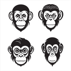 Vector design of a monkey icon