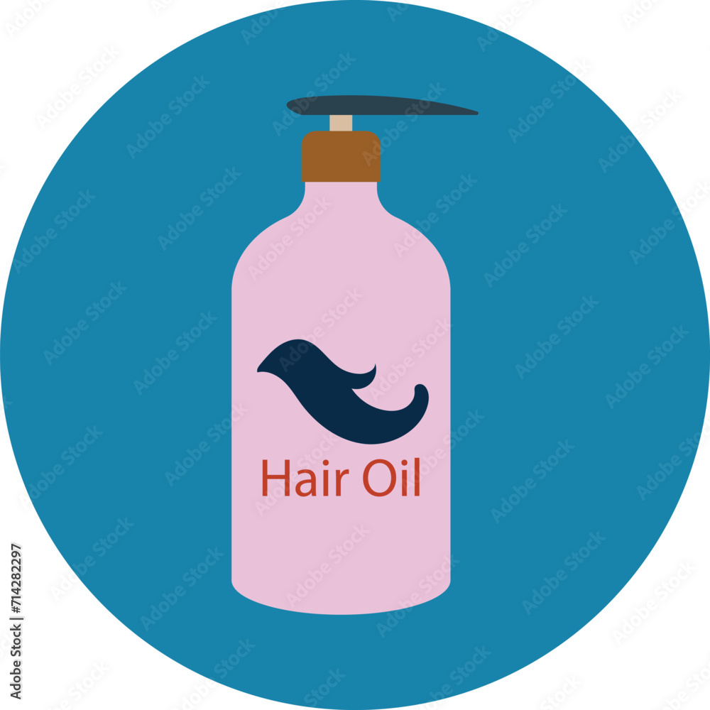 Wall mural bottle of  hair oil. fashion icon vector png. fashion dress icon png. craze, fad, mode, rage, style, laundry, vogue and clothing styles symbols design.