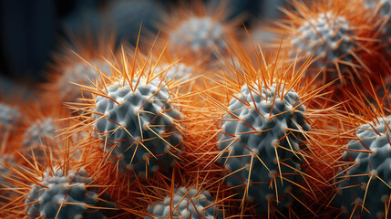 Thorny cactus flower background photo