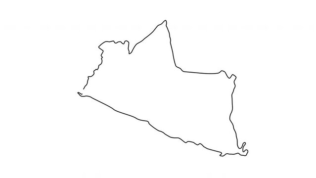 animated sketch map of the city of Yogyakarta in Indonesia