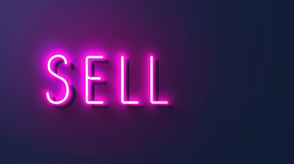 Sale Banner with with Modern neon Light