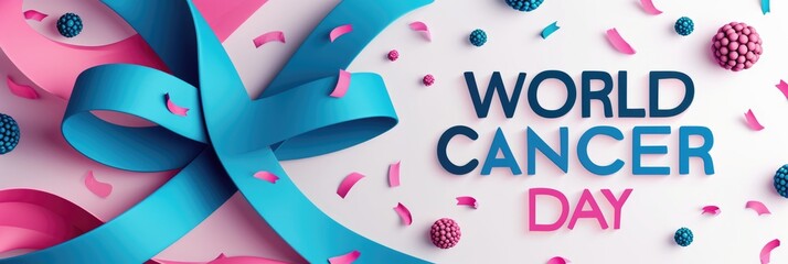 Uplifting Design for World Cancer Day with Encouraging Banner Text