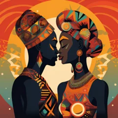 Fotobehang love africa pare women © Svetulechka771